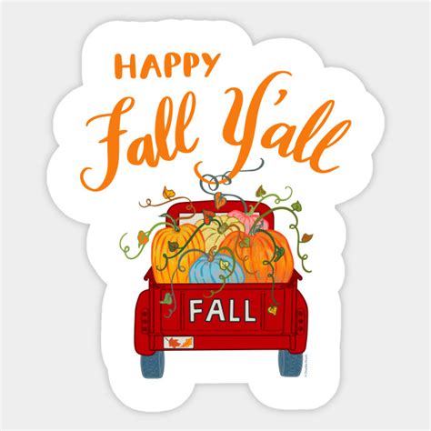 Happy Fall Yall Vintage Pumpkin Truck Autumn Season Happy Fall Yall