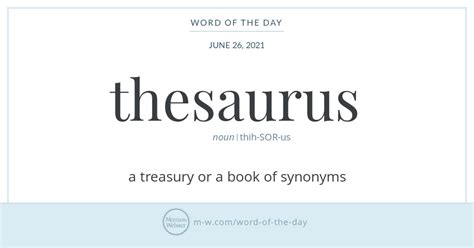 Word Of The Day Thesaurus Merriam Webster