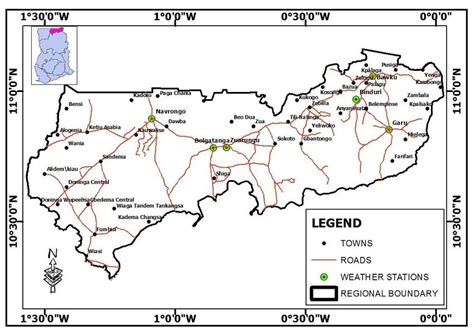 Map Of Upper East Region In The National Context Download Scientific Diagram
