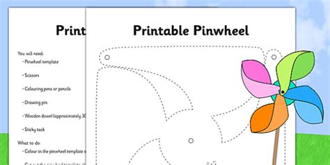 Pinwheel Template Primary Activities Twinkl
