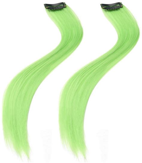 Neon Green Hair Extensions 1980s Costumes Mega Fancy Dress