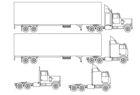 Transportation Truck Free Cad Blocks Drawing Dwg File Cadbull Images