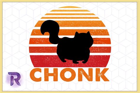 Chonk Retro Fat Cat Sublimation Graphic By Revelin · Creative Fabrica
