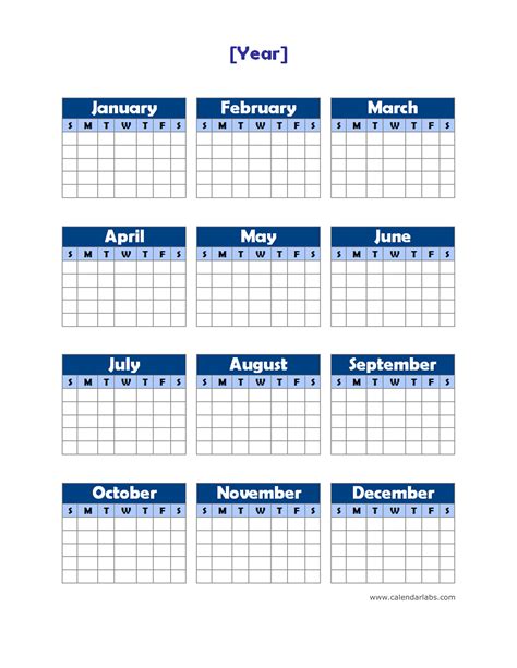 Blank Calendars Free Printable Microsoft Word Templates Blank