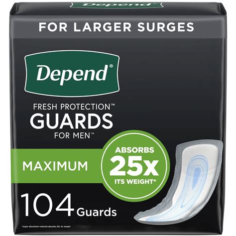 Depend Incontinence Guards/Incontinence Pads for Men/Bladder Control