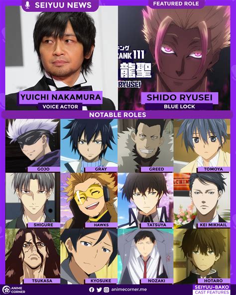 Blue Lock Casts Yuichi Nakamura As Shido Ryusei Voice Actor Anime Corner