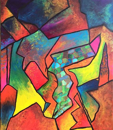This Was A Multi Colour Acrylic Abstract Painting 24 X 30 That