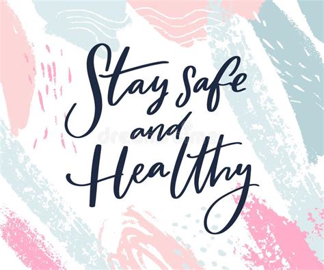 Stay Safe And Healthy Calligraphy Wish Of Taking Care Support Banner