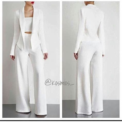 White Trousers Trouser Suits Brides Duster Coat Jumpsuit Wedding