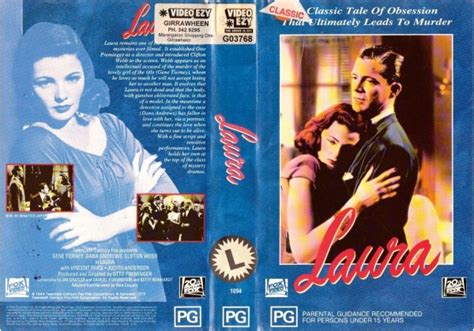 Laura 1944 On Fox Video Australia Vhs Videotape