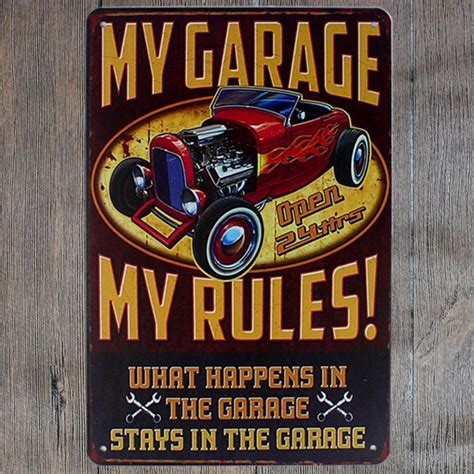 30x20cm My Garage Retro Vintage Home Decor Tin Sign For Wall Decor
