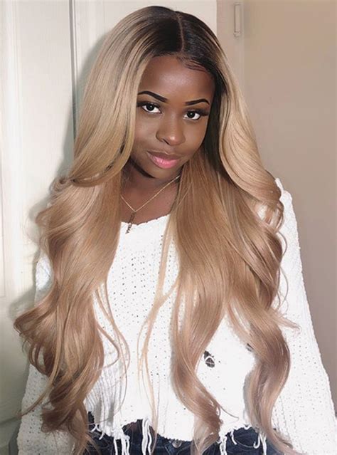 Ash Blonde Natural Wave Lace Front Human Hair Wig Laidbytima003