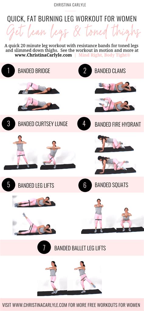Home Leg Workout With Bands Complete Abs Workout