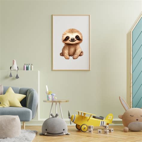 Watercolor Baby Sloth Cliparts Bundle Png 39 Illustrations Baby