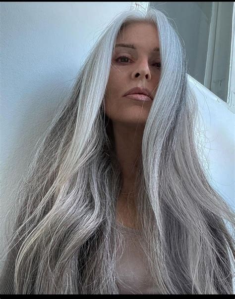 Long Silver Hair Silver Hair Color Long Gray Hair Grey Hair Color
