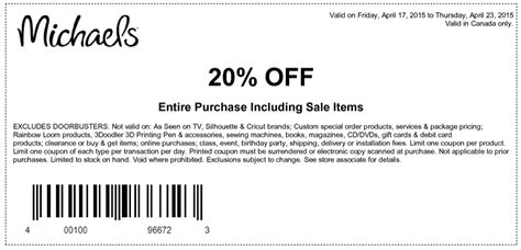 Michaels Arts and Crafts Store Canada Coupons: 20% Off Your Purchase ...
