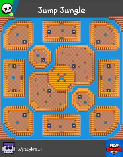 A Map Concept For A New Showdown Map In Brawl Stars You Can Use The Spring Traps To Get To The