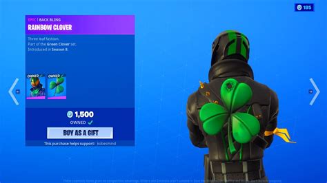 Rainbow Clover Is Back In The Fortnite Item Shop Youtube