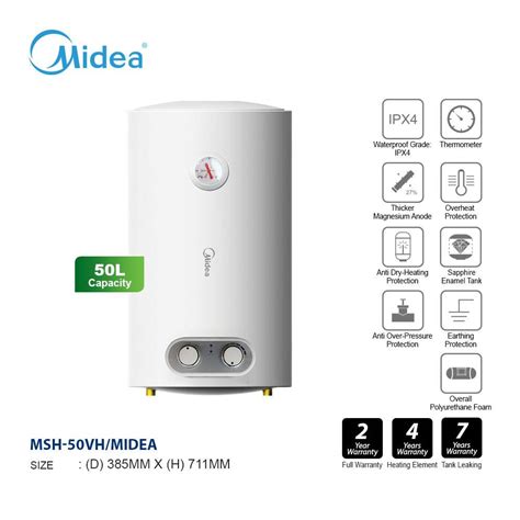 Buy the newest midea water heaters in malaysia with the latest sales & promotions ★ find cheap offers ★ browse our wide selection of products. Midea MSH-30VH Storage Water Heater