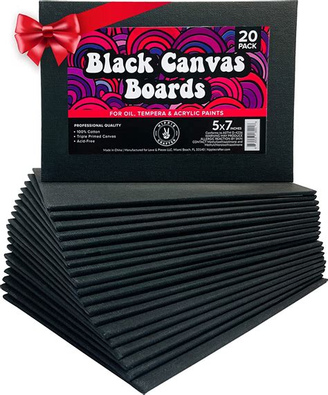 Black Canvas For Painting Bulk 20 Pack Small Canvases For