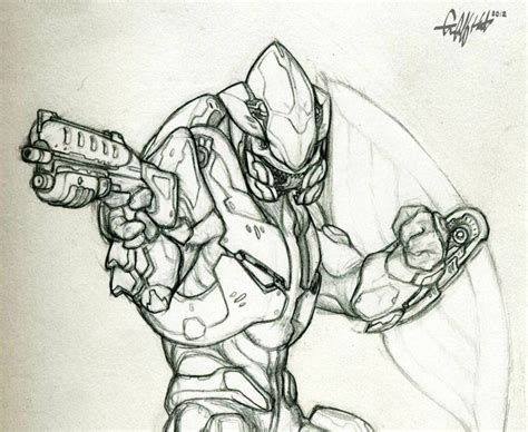 Heretic Hero By Tekka Croe On Deviantart Halo Drawings Halo Armor