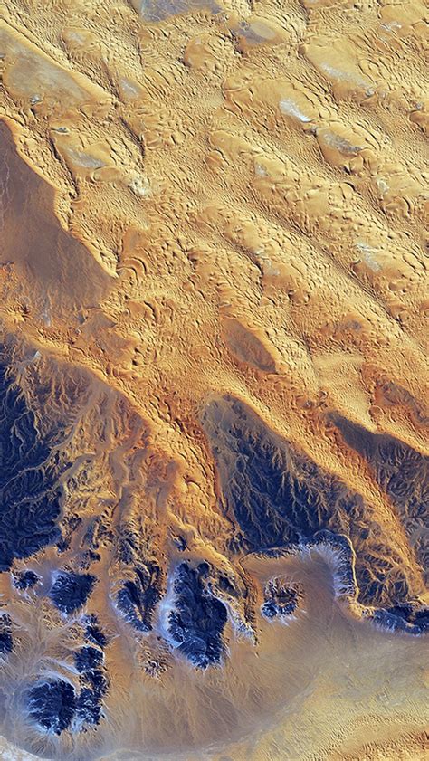 Sahara Desert Earthview Yellow Blue Pattern Nature Iphone Wallpapers