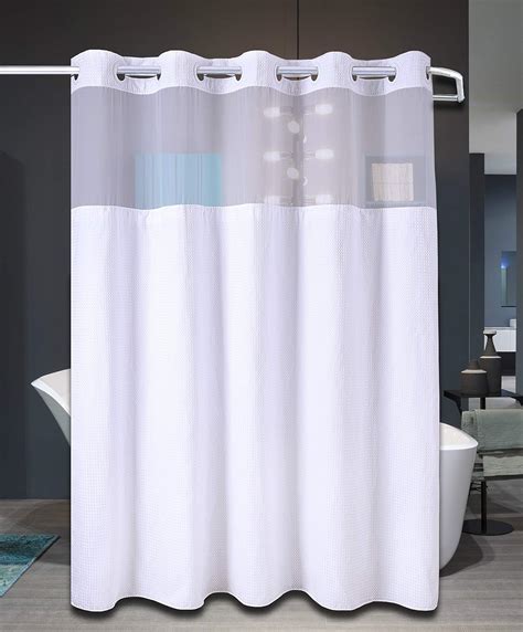 Conbo Mio Hook Free Shower Curtain With Snap In Liner For Bathroom Waterproof Rust