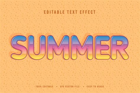 Decorative Summer Font Premium Vector