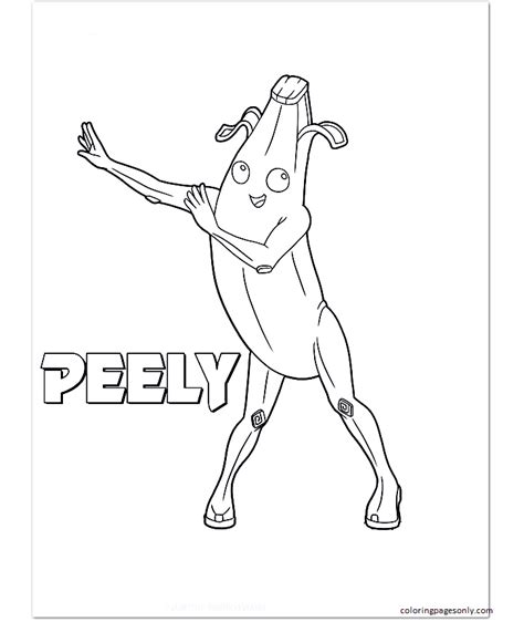 Peely Fortnite Coloring Page Free Printable Coloring Pages