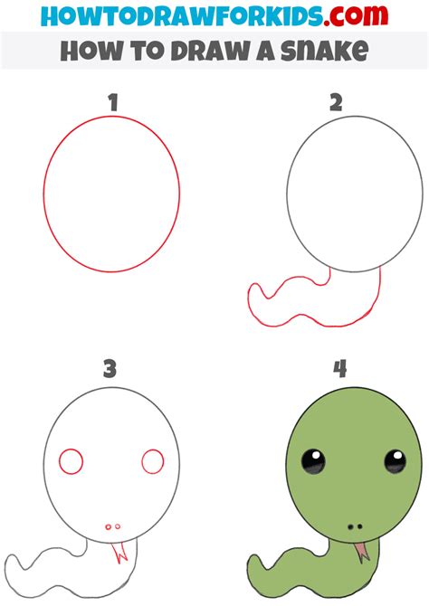 How To Draw A Snake For Kindergarten Easy Drawing Tutorial For Kids