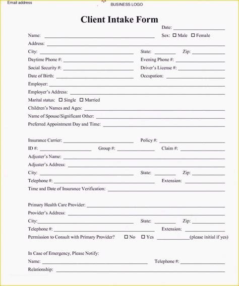 Free Patient Intake Form Template Of Free Patient Intake Form Template Heritagechristiancollege
