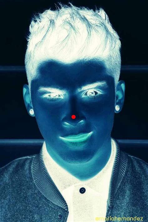 stare at the red dot for 30 sec than blink rapidly at the ceiling
