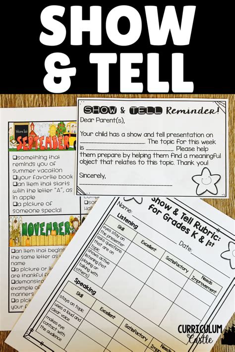 Show And Tell Ideas For The Entire Year Editable Show And Tell