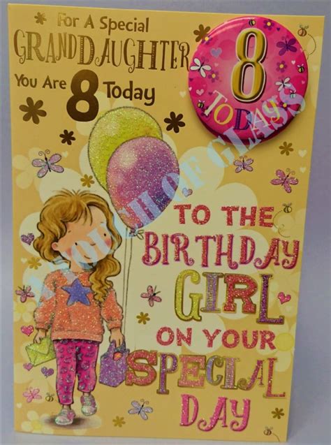 2 year old birthday greetings for stepson or stepdaughter. Granddaughter 7th Birthday Card