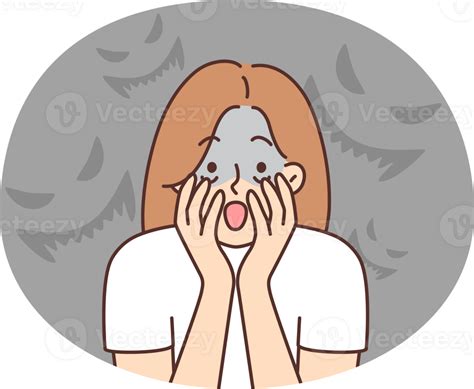 Scared Woman Feel Afraid 34386758 Png