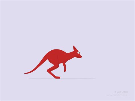 Kangaroo Hopping Cartoon Gif