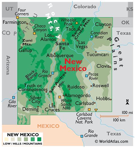 Mapas De Nuevo México Atlas Del Mundo