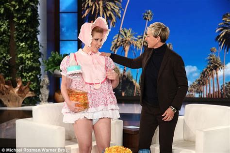 Amy Schumer Flashes Her Diaper Clad Bum On Ellen Daily Mail Online