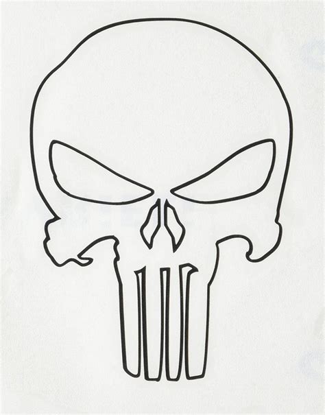 Punisher Skull Drawing At Getdrawings Free Download