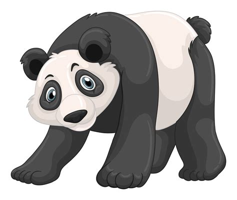 Panda Mit Glücklichem Gesicht 376347 Vektor Kunst Bei Vecteezy