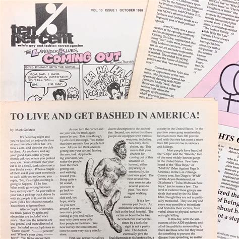 From The Archive To Live And Get Bashed In America October 1988 Outwrite
