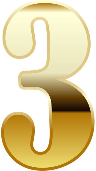 Gold Deco Number Three Png Clipart Image Clip Art Free Clip Art Images
