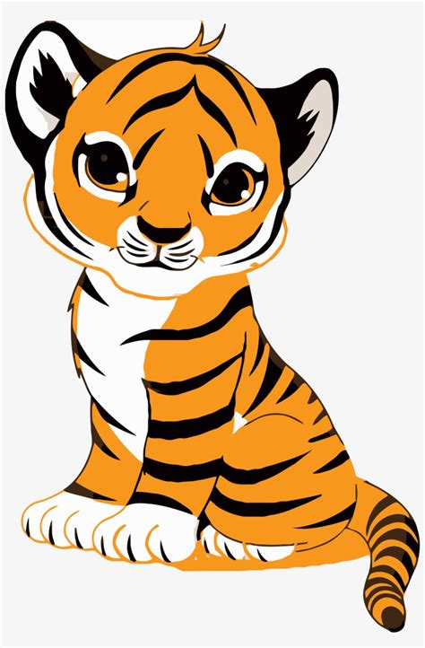 Tiger Face Clip Art Royalty Free Tiger Illustration Cute Cartoon
