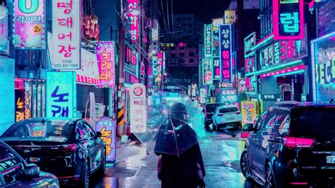 City At Night Wallpaper Neon