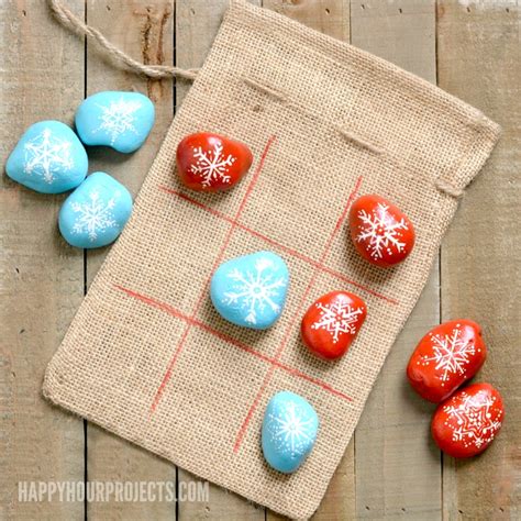 Painted Rocks Tic Tac Toe Happy Hour Projects