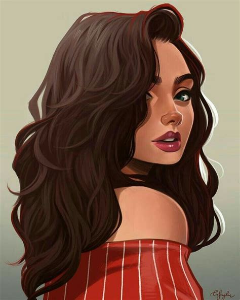 29 Cute Brown Hair Girl Drawing Top Inspiration