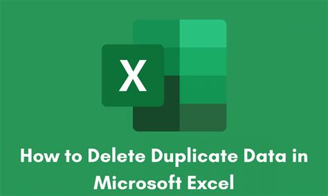 How To Delete Duplicate Data In Microsoft Excel