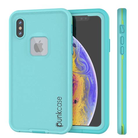 Punkcase Iphone Xs Max Waterproof Case Aqua Series Armor Cover Teal