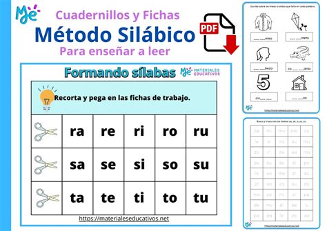 Cuadernillo El Método Silábico Para Enseñar A Leer Materiales Educativos