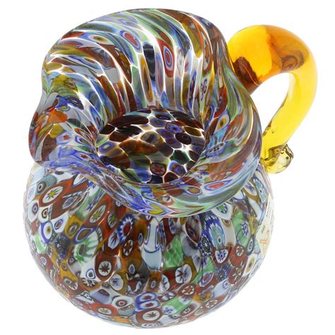 Glassofvenice Murano Glass Millefiori Pitcher Or Carafe 753677705623 Ebay